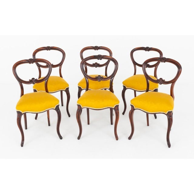 Victorian Balloon Back Dining Chairs, Set of 6 For Sale - Image 6 of 6