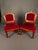 Oxblood Red Pair of Late 19th Century American Eastlake Victorian Walnut Side Chairs, Circa 1890 For Sale - Image 8 of 16