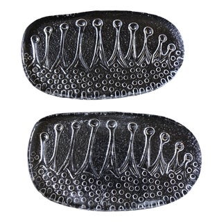 Vintage Pukeberg Glass Small Serving Plate by Uno Westerberg, 1985 For Sale