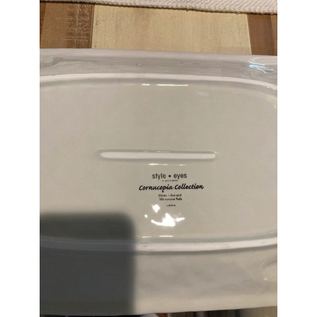 1980s Baum Bros “Style Eyes” Cornucopia Platter For Sale - Image 6 of 6