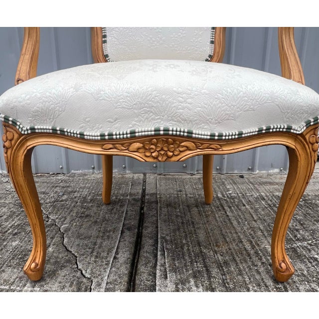 1980s Carved Louis XV Style Fauteuil Armchair For Sale - Image 5 of 9