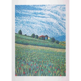 Lucio Rofrano, Countryside, Lithograph, 1990s For Sale