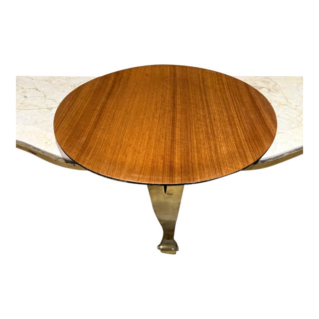 1970s Serving Platter Teak Wood on Black For Sale