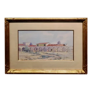 Elmer Wachtel -1892 View of Mission San Juan Capistrano - Painting
