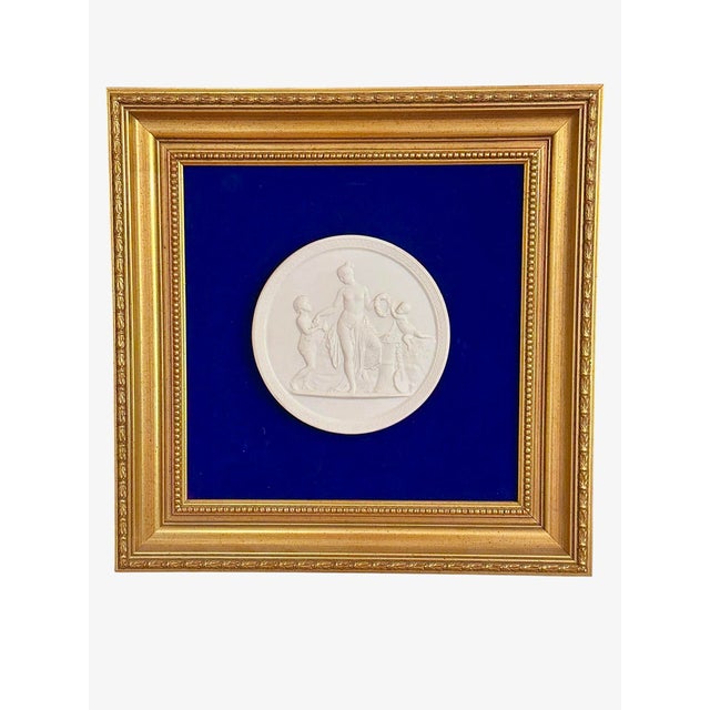 Royal Copenhagan Pair of Framed Antique Parian Bas Relief Plaques by Royal Copenhagen, Produced Circa 1870–1890 For Sale - Image 4 of 12