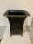 1980s Hand‑Painted Black & Gold Chinoiserie Metal Cachepot / Wastebasket With Brass Paw Feet - Palm Beach Chic, Grandmillennial & Traditional . For Sale In New Orleans - Image 6 of 9