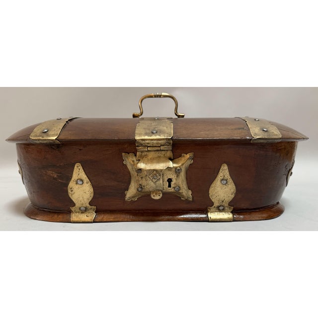 This exquisite 19th-century Middle Eastern box is a rare example of skilled hand craftsmanship. Carved from a single solid...