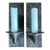 Vintage Frosted Glass and Metal Wall Sconces - A Pair For Sale