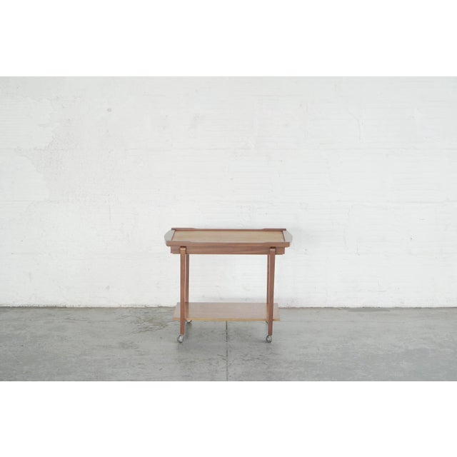 Brown Mid 20th Century Teak Expandable Serving Cart For Sale - Image 8 of 8