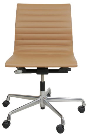 EA-115 Office Chair in Beige Leather by Charles Eames for Vitra