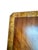 A beautifully refinished English Country writing desk showcasing an elegant combination of rich natural wood tones and a...