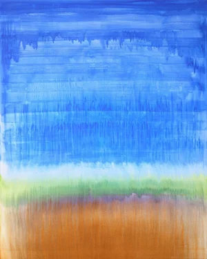 "Every 2 Days I Am a Completely New Person, I Shuffle the Cards to See Who I Will Be for Today" Large Abstract Acrylic Painting by Simon Findlay