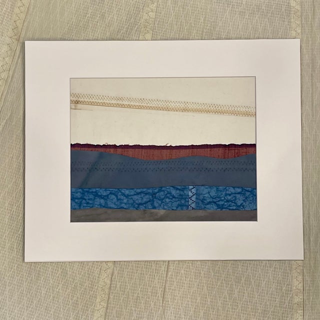 Textile Contemporary Semi-Abstract​ Mixed Media Nautical Sailcloth Landscape​ - By JJ-Hogan | the Fragments of Your Life Unify, Framed For Sale - Image 7 of 10