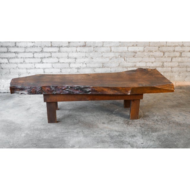 George Nakashima Vintage Primitive Live Edge Bench Rustic For Sale - Image 4 of 18