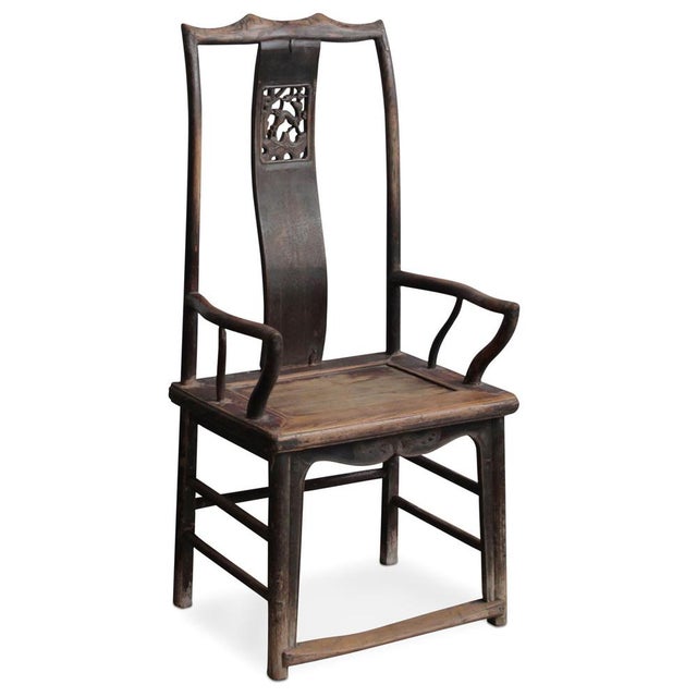 Set of Antique Tall Elm Armchairs For Sale - Image 5 of 12