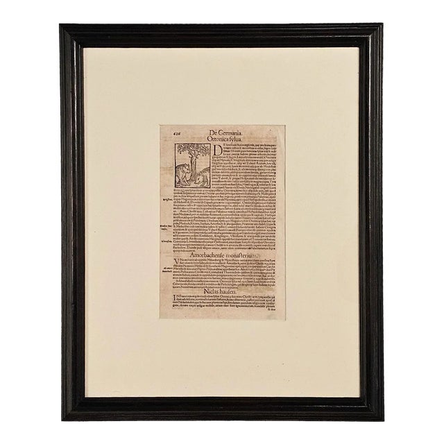 Illustrated Page From a Treatise, Germany Circa 1700 For Sale