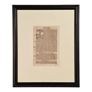 Illustrated Page From a Treatise, Germany Circa 1700 a Good Example of Early Printing.