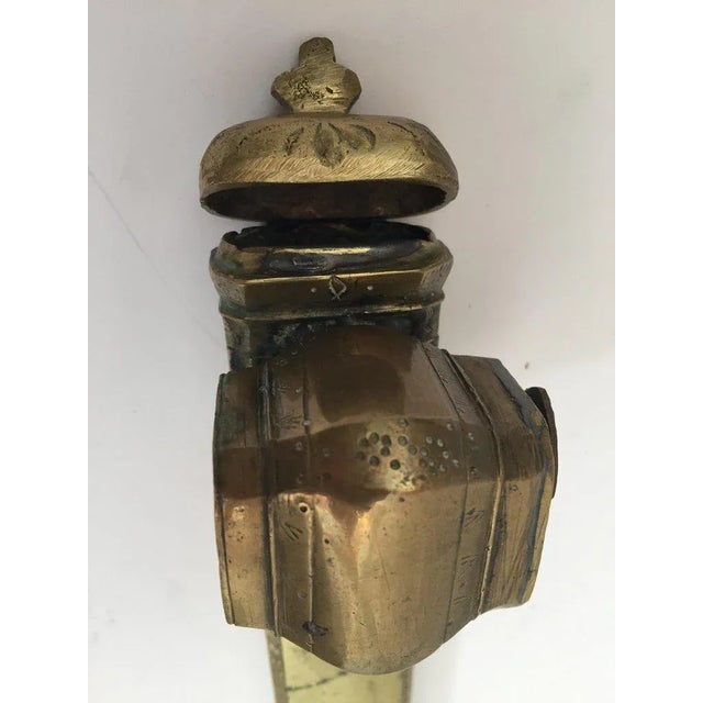 Metal 19th Century Middle Eastern Moorish Brass Inkwell For Sale - Image 7 of 12