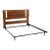 Teak Wood Headboard in Style of Falster Sleek Geometric Queen Bedframe Denmark Mid-Century Modern 1960s For Sale
