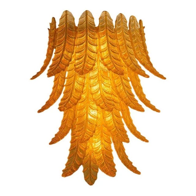 Early 21st Century Italian Italian Amber Felci Murano Glass Wall Light by Simoeng For Sale - Image 5 of 5