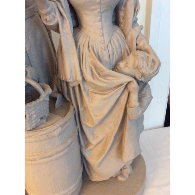 Sculpture Materials Late 19th Century Figurative Family Plaster Sculpture For Sale - Image 7 of 13