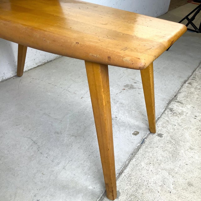 Heywood-Wakefield Modern Birch Magazine Table in Wheat Finish For Sale - Image 12 of 12