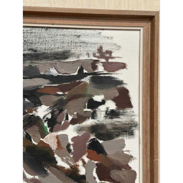 B. Person, Absract, 1950s, Oil Painting on Canvas, Framed For Sale - Image 15 of 18