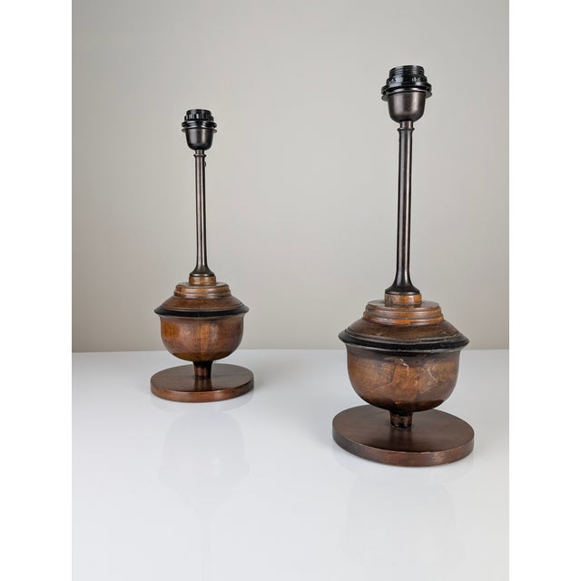 1970s Adjustable Wooden Table Lamps, 1970s, Set of 2 For Sale - Image 5 of 11