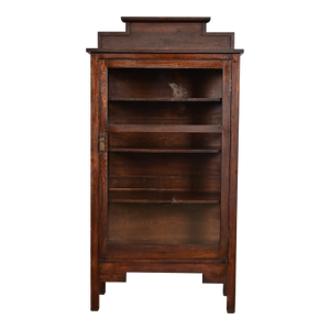 Limbert Style Antique Mission Oak Arts & Crafts Bookcase or China Cabinet, Circa 1905