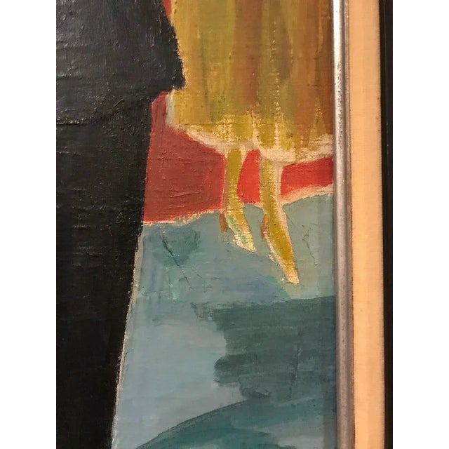 Paint French "Rene Mendes of the Ballroom" Oil on Canvas Painting For Sale - Image 7 of 11