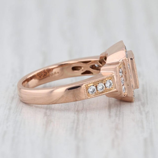 Gemstone Information: - Natural Diamonds - Total Carats - 0.84ctw Cut - Princess 0.36ctw, Round Brilliant 0.48ctw Color -...