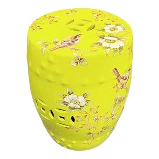 Asian Style Yellow Garden Stool For Sale