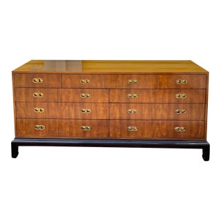 1970s Michael Taylor for Henredon Asian Modern Ming Style Credenza / Chest For Sale