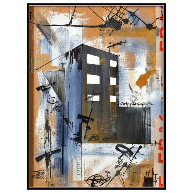 Message us to inquire about custom framing options! (Included for free with every purchase) The artwork here, "Cityscape",...