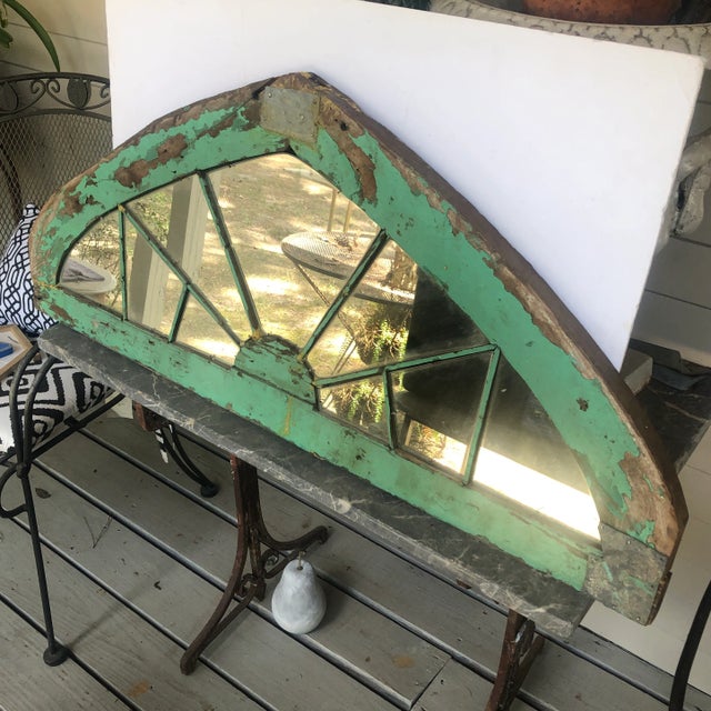 1950s Arched Window Frame With Mirror For Sale - Image 13 of 13