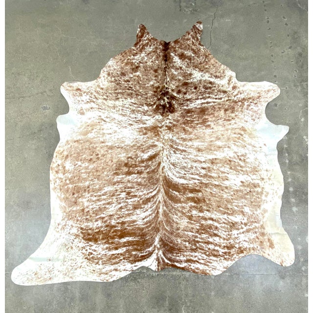 Animal Skin Natural Brazilian Cowhide Light Brindle Rug For Sale - Image 7 of 8