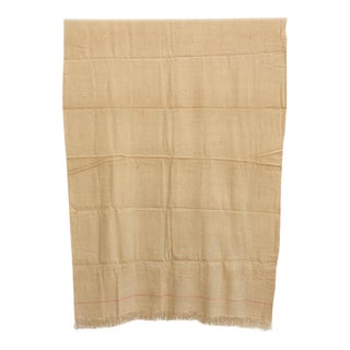 Organic Peace Silk Throw, Oatmeal Stone For Sale