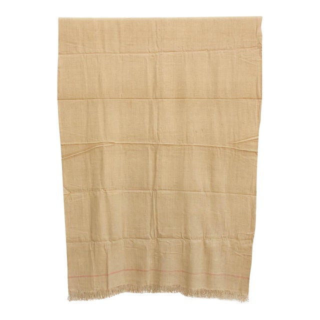 Organic Peace Silk Throw, Oatmeal Stone For Sale