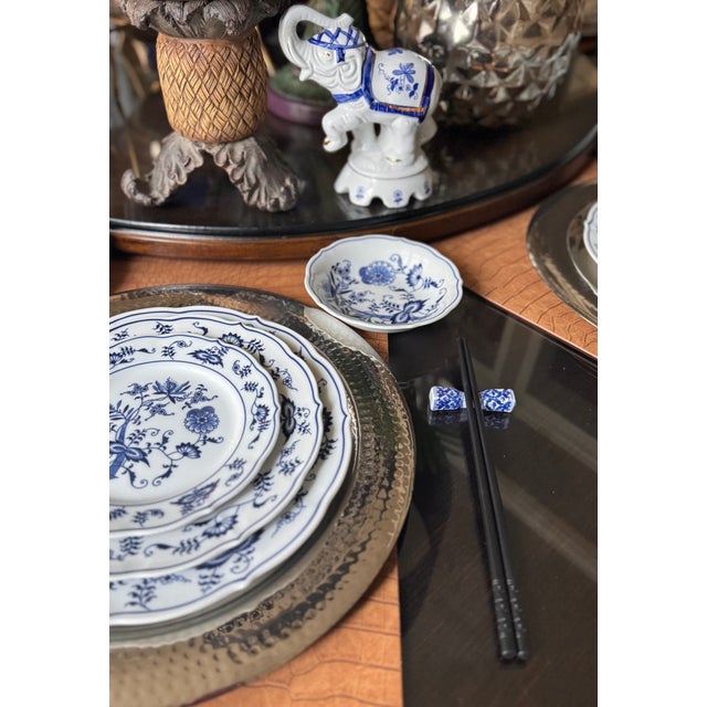 Mid-Century Asian Blue & White Fine Porcelain Knife Rests - A Baker’s Dozen For Sale - Image 17 of 18