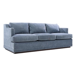 Bill Sofield for Baker Carlyle Blue Sofa For Sale