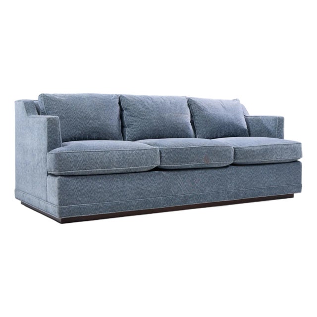 Bill Sofield for Baker Carlyle Blue Sofa For Sale