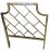 Vintage Chinese Chippendale Brass Twin Size Headboard For Sale