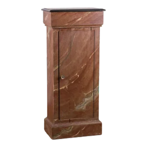 Faux Marble Pedestal Cabinet, American, Early 20th