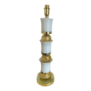 Contemporary Brass and Murano Glass Palm Lamp, Italy