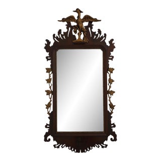 Antique Chippendale Style Mahogany Mirror W. Phoenix For Sale