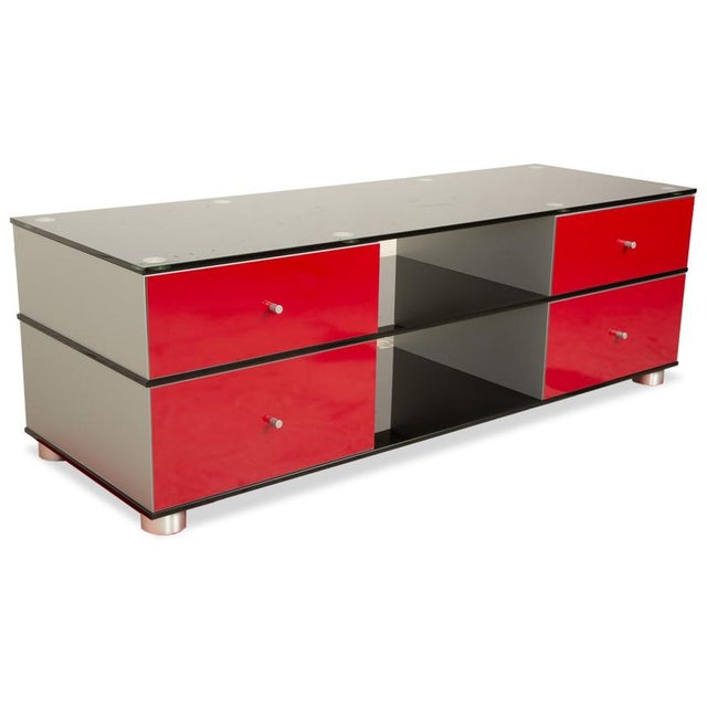 Modern CL 1552 Glass Sideboard in Red For Sale - Image 3 of 17
