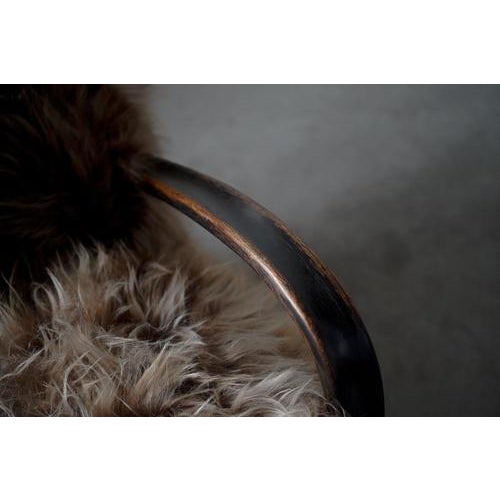 Lounge Chairs in Long Hair Sheepskin by Jindrich Halabala, Czech Republic, 1930s, Set of 2 For Sale - Image 13 of 15