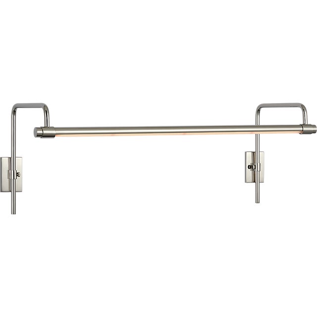 Thomas O'Brien for Visual Comfort Signature Kidd 24" Frame Mount Picture Light in Polished Nickel For Sale