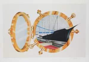 Ship Ahoy, Carmen Console Lithograph, Signed and Numbered in Pencil