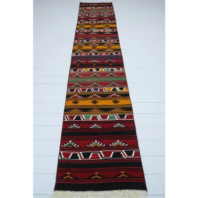 Textile Vintage Turkish Runner-2’4’x11’2" For Sale - Image 7 of 13